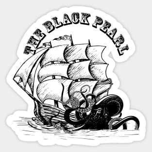 The Black Pearl Pirate Ship & Sea Monster Sticker